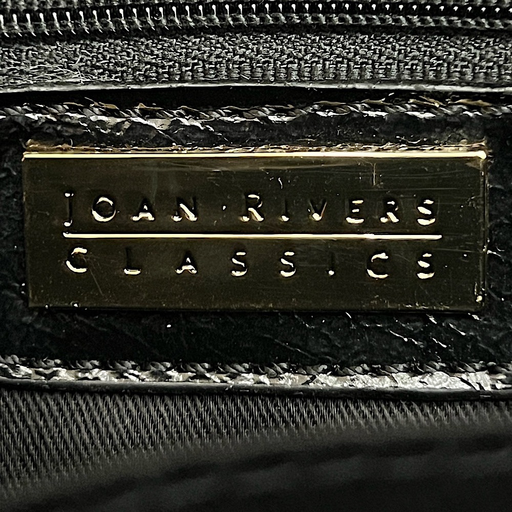 JOAN RIVERS - BLACK BROWN TAN CLASSICS COLLECTION CLUTCH - Picture 6 of 11